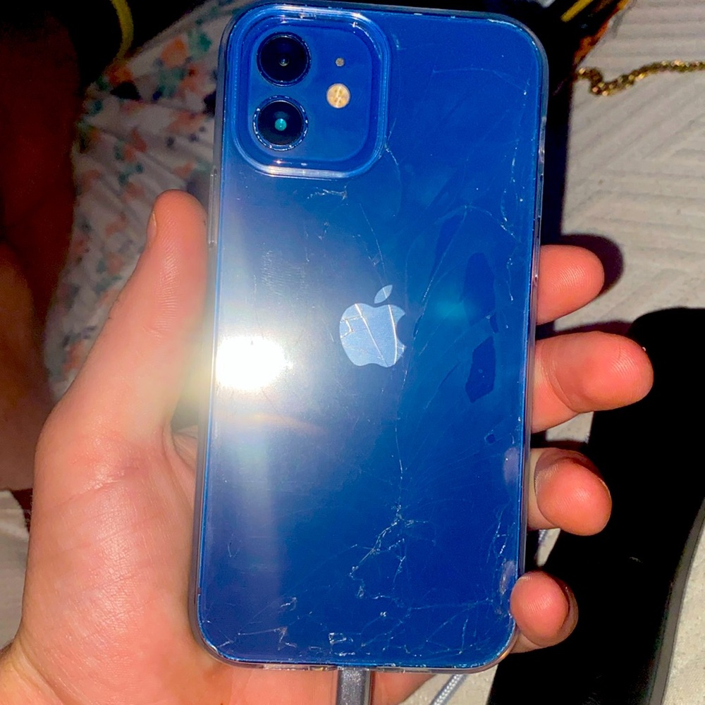 Fairly new iPhone 12 navy blue
